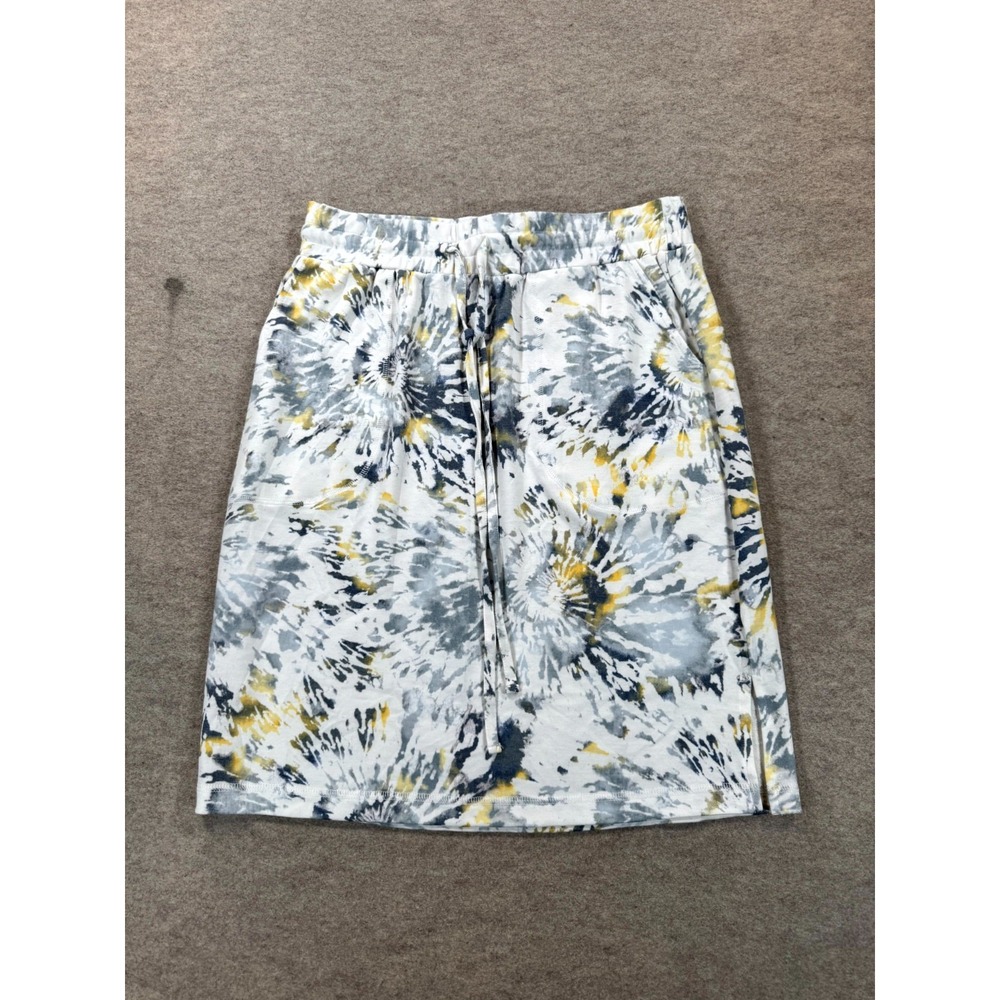Cato Midi Straight & Pencil Skirt Womens Medium Multicolor Tie Dye Drawstring